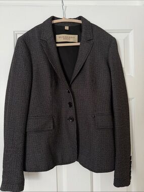 Burberry Brit Women’s Houndstooth Blazer Size US 8 UK 10 IT 42